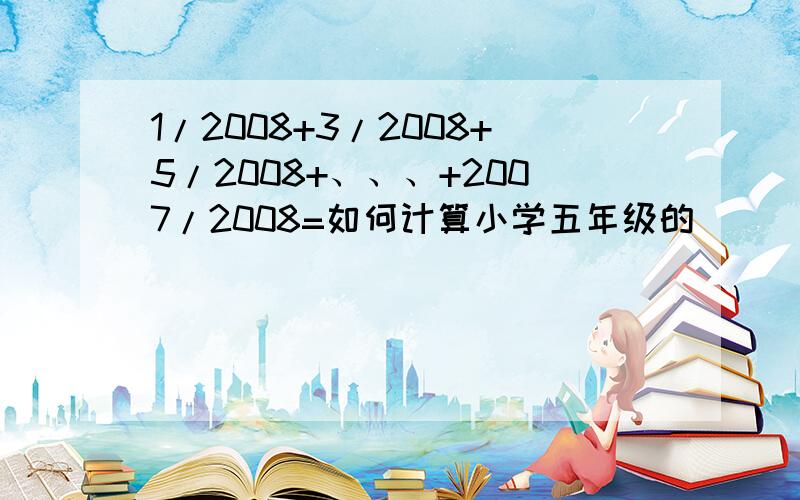 1/2008+3/2008+5/2008+、、、+2007/2008=如何计算小学五年级的