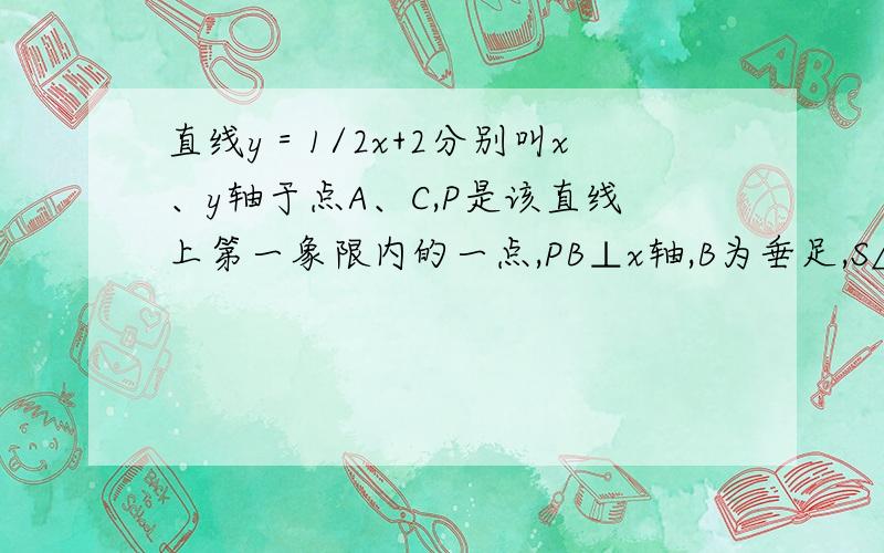 直线y＝1/2x+2分别叫x、y轴于点A、C,P是该直线上第一象限内的一点,PB⊥x轴,B为垂足,S△ABP＝9.求过P点的反比例函数的解析式.2·如果点M在这个反比例函数上，且△MPQ的面积为6，求点M的坐标。