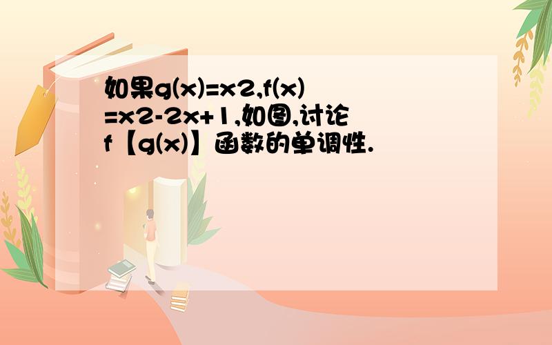 如果g(x)=x2,f(x)=x2-2x+1,如图,讨论f【g(x)】函数的单调性.