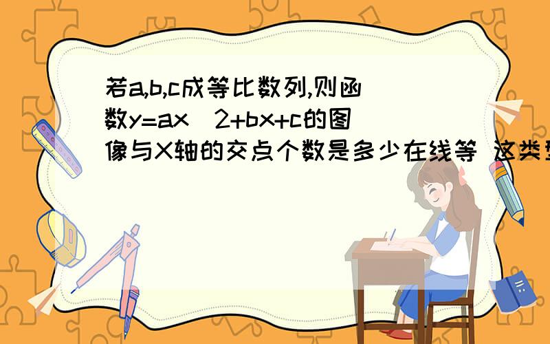 若a,b,c成等比数列,则函数y=ax^2+bx+c的图像与X轴的交点个数是多少在线等 这类型不会做 要原因步骤...