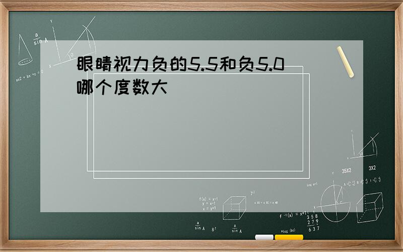 眼睛视力负的5.5和负5.0哪个度数大