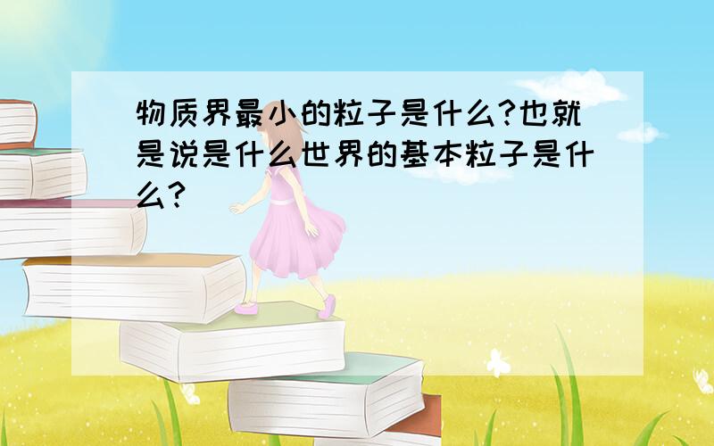 物质界最小的粒子是什么?也就是说是什么世界的基本粒子是什么?