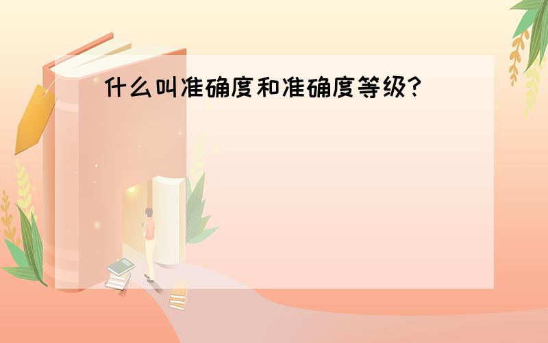 什么叫准确度和准确度等级?