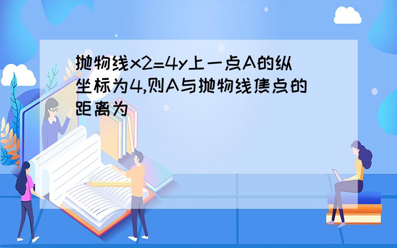 抛物线x2=4y上一点A的纵坐标为4,则A与抛物线焦点的距离为