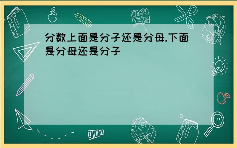 分数上面是分子还是分母,下面是分母还是分子