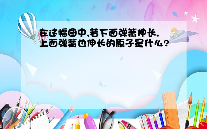 在这幅图中,若下面弹簧伸长,上面弹簧也伸长的原子是什么?