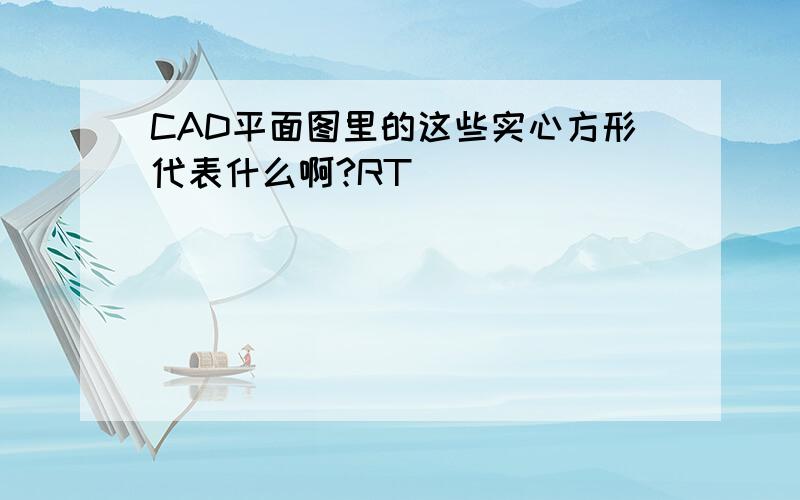 CAD平面图里的这些实心方形代表什么啊?RT