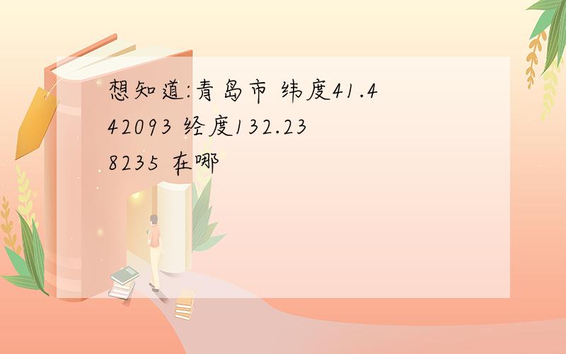 想知道:青岛市 纬度41.442093 经度132.238235 在哪