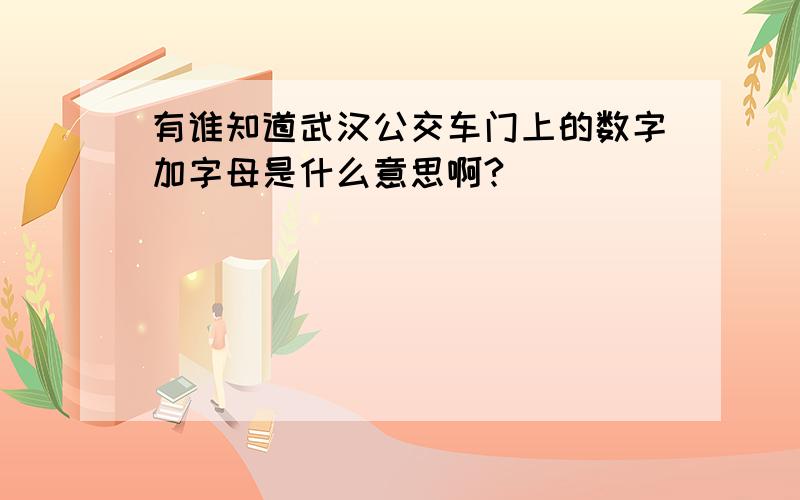 有谁知道武汉公交车门上的数字加字母是什么意思啊?