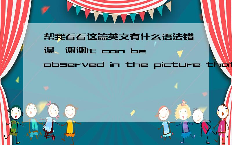 帮我看看这篇英文有什么语法错误,谢谢It can be observed in the picture that a flame, with smile on its face. And there is a word over the flame that love is a light. The darker the place, the brighter the light. As is indicate that it'