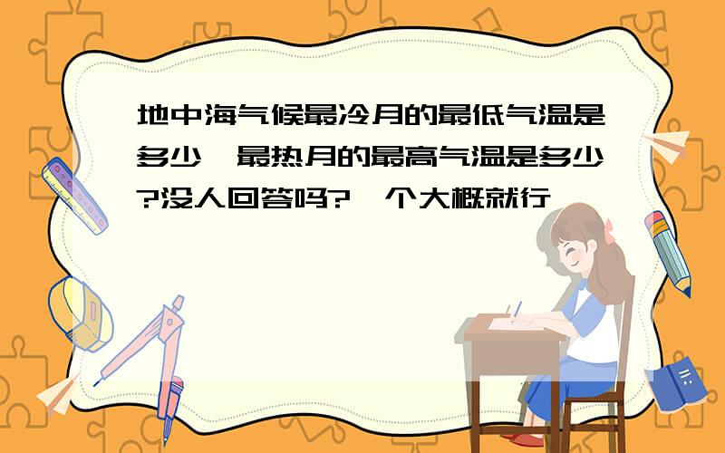 地中海气候最冷月的最低气温是多少,最热月的最高气温是多少?没人回答吗?一个大概就行