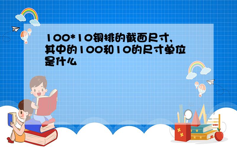 100*10铜排的截面尺寸,其中的100和10的尺寸单位是什么