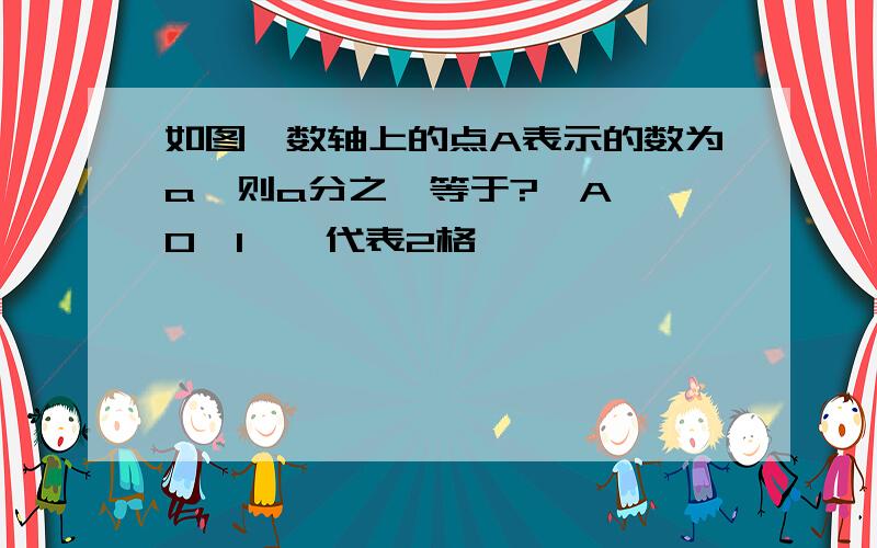 如图,数轴上的点A表示的数为a,则a分之一等于?—A——0—1——代表2格