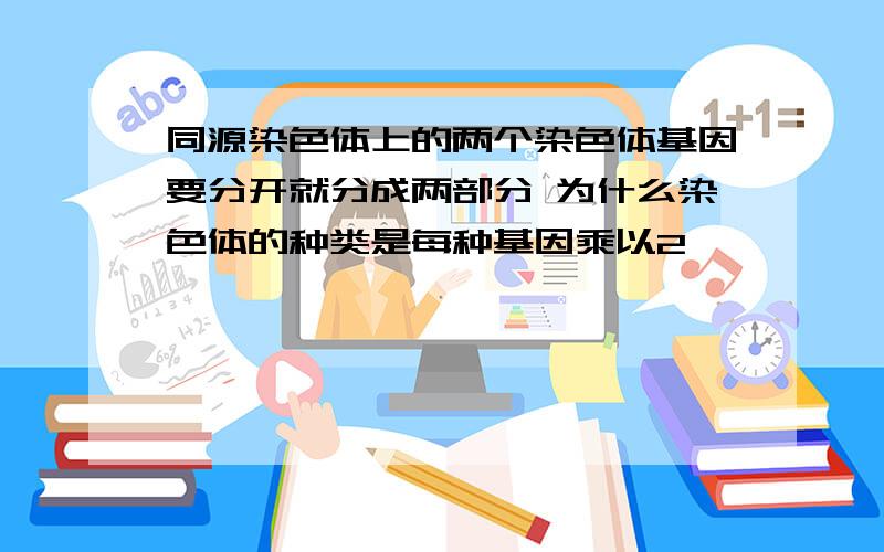 同源染色体上的两个染色体基因要分开就分成两部分 为什么染色体的种类是每种基因乘以2