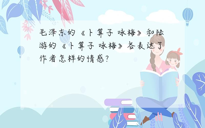 毛泽东的《卜算子 咏梅》和陆游的《卜算子 咏梅》各表达了作者怎样的情感?