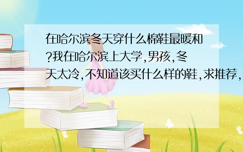 在哈尔滨冬天穿什么棉鞋最暖和?我在哈尔滨上大学,男孩,冬天太冷,不知道该买什么样的鞋,求推荐,价格最好不超过300元.