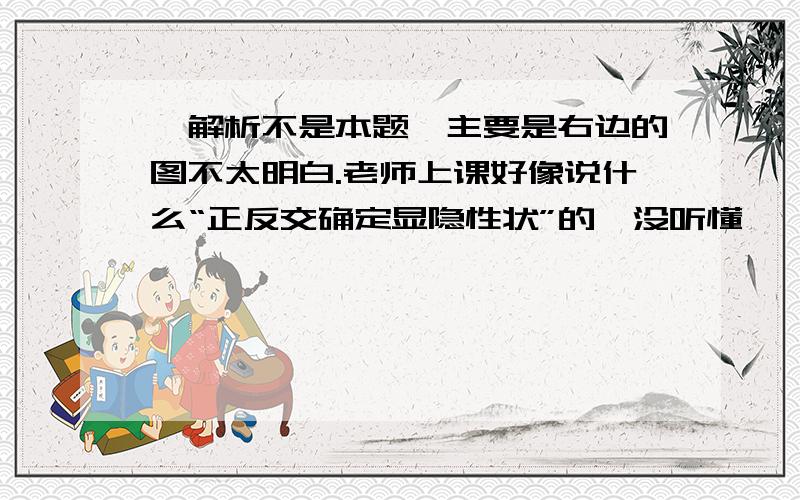 【解析不是本题】主要是右边的图不太明白.老师上课好像说什么“正反交确定显隐性状”的,没听懂,