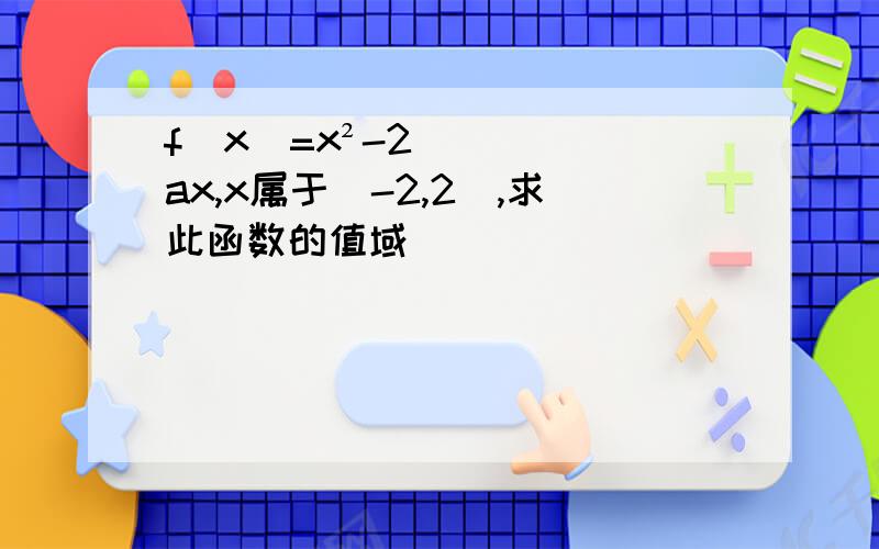 f(x)=x²-2ax,x属于[-2,2],求此函数的值域