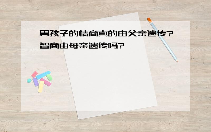 男孩子的情商真的由父亲遗传?智商由母亲遗传吗?