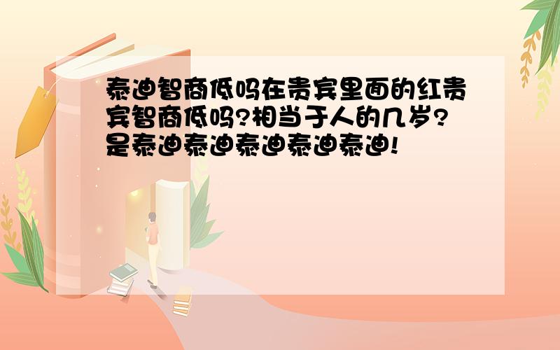 泰迪智商低吗在贵宾里面的红贵宾智商低吗?相当于人的几岁?是泰迪泰迪泰迪泰迪泰迪!