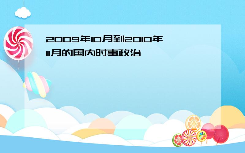 2009年10月到2010年11月的国内时事政治