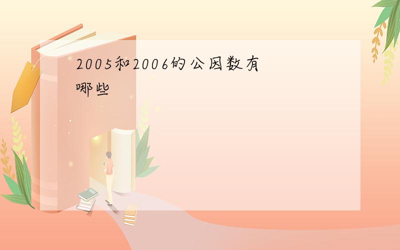 2005和2006的公因数有哪些