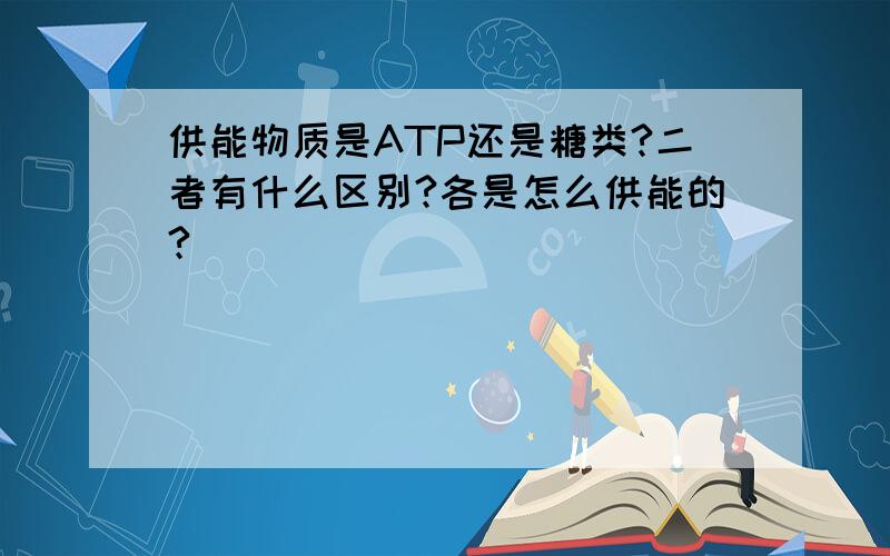 供能物质是ATP还是糖类?二者有什么区别?各是怎么供能的?