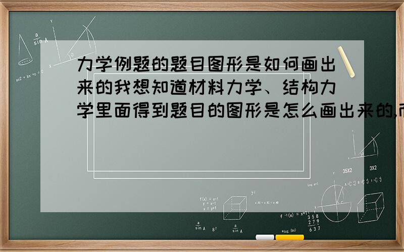 力学例题的题目图形是如何画出来的我想知道材料力学、结构力学里面得到题目的图形是怎么画出来的,而不是无弯矩图!