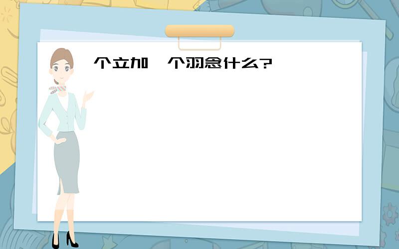 一个立加一个羽念什么?