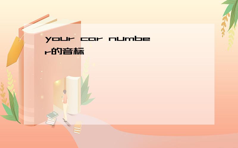 your car number的音标