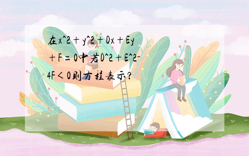 在x^2+y^2+Dx+Ey+F=0中若D^2+E^2-4F＜0则方程表示?