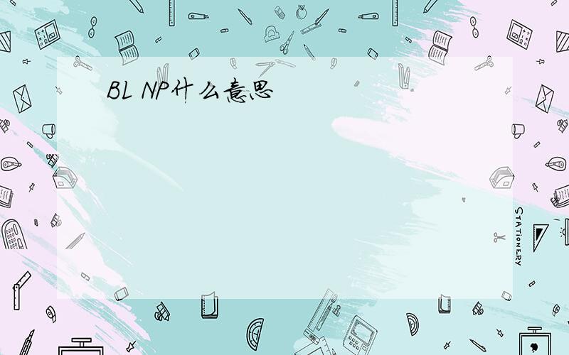 BL NP什么意思