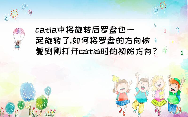 catia中将旋转后罗盘也一起旋转了,如何将罗盘的方向恢复到刚打开catia时的初始方向?