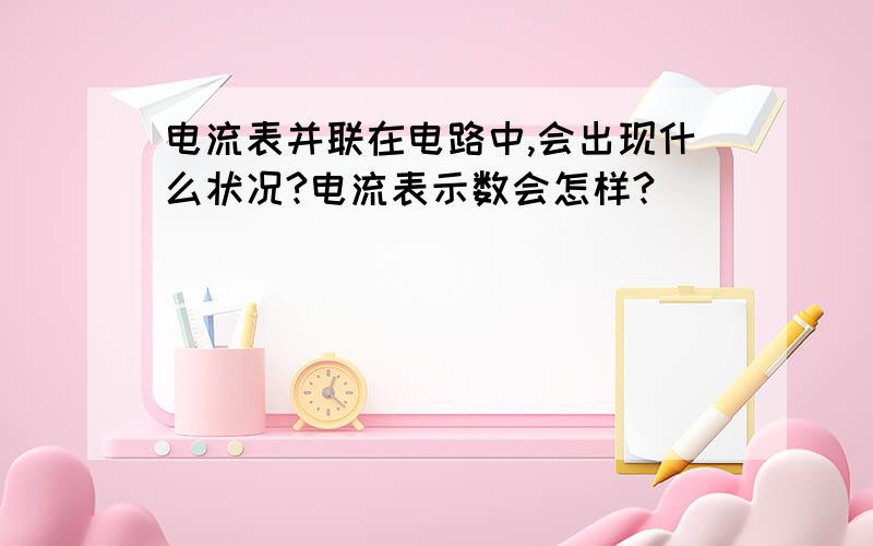 电流表并联在电路中,会出现什么状况?电流表示数会怎样?