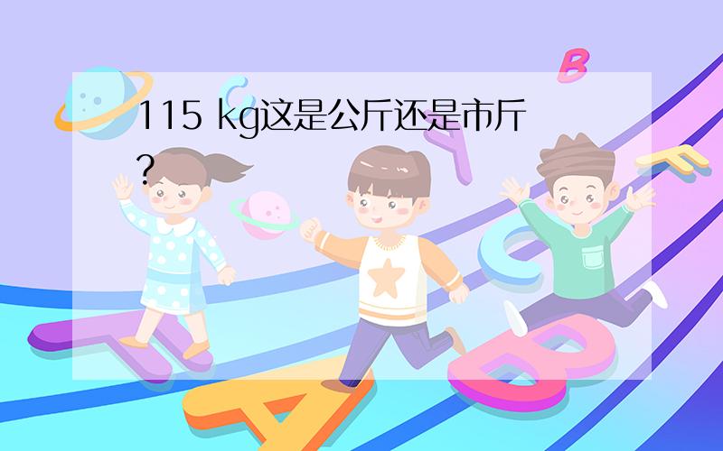 115 kg这是公斤还是市斤?