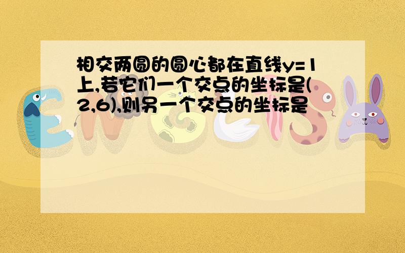 相交两圆的圆心都在直线y=1上,若它们一个交点的坐标是(2,6),则另一个交点的坐标是