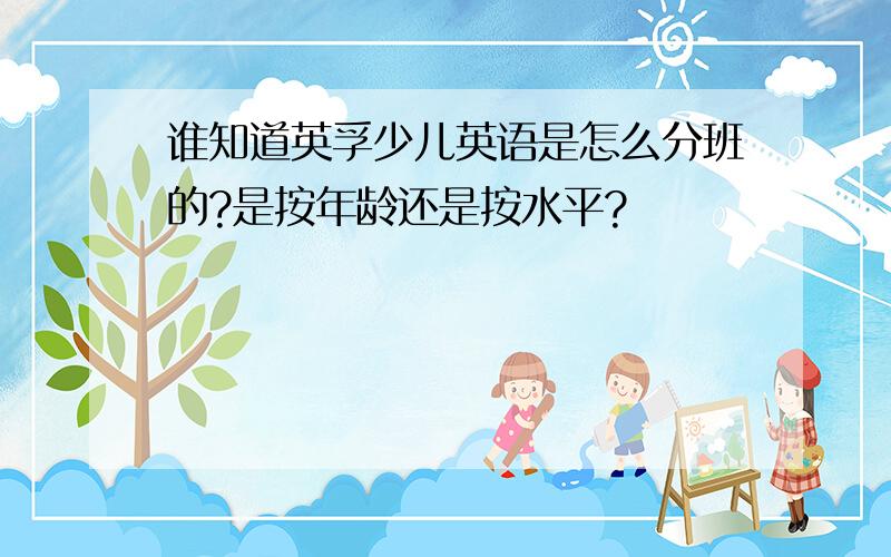 谁知道英孚少儿英语是怎么分班的?是按年龄还是按水平?