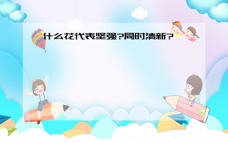 什么花代表坚强?同时清新?