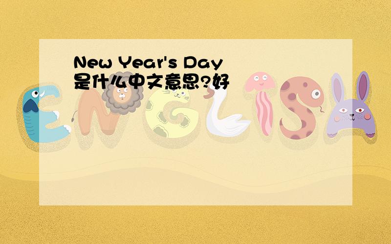 New Year's Day是什么中文意思?好