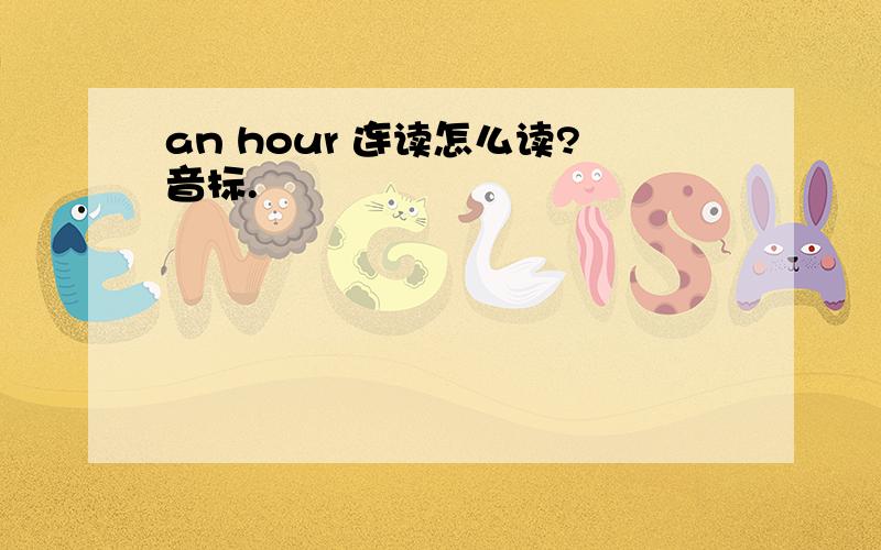 an hour 连读怎么读?音标.