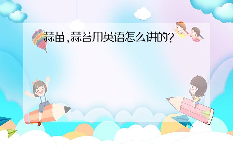 蒜苗,蒜苔用英语怎么讲的?