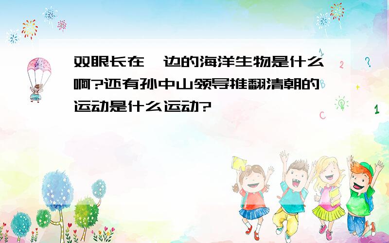 双眼长在一边的海洋生物是什么啊?还有孙中山领导推翻清朝的运动是什么运动?