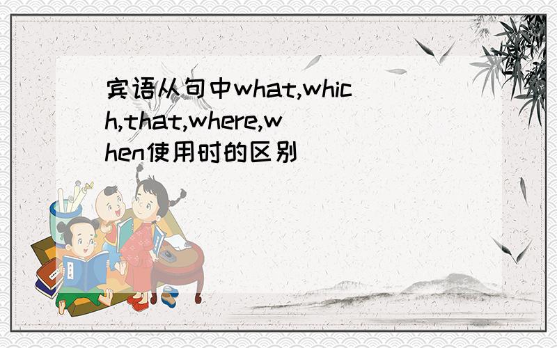 宾语从句中what,which,that,where,when使用时的区别