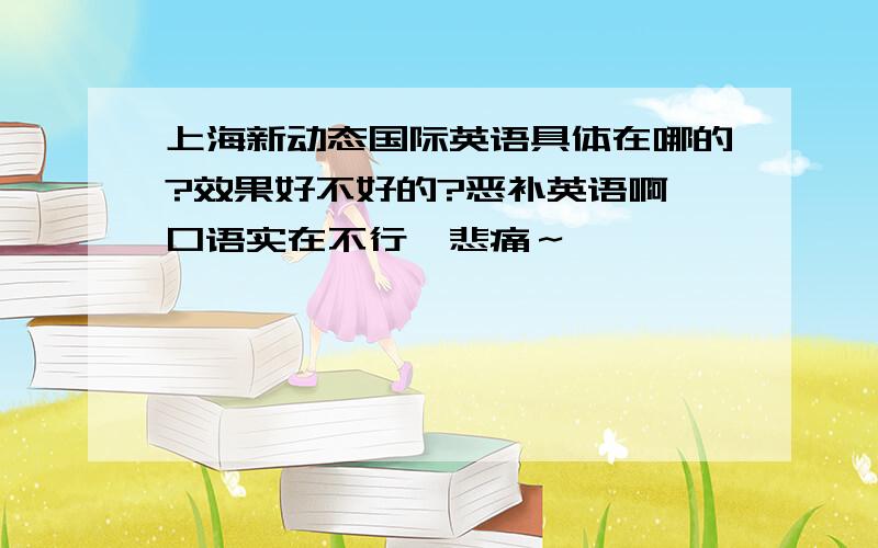 上海新动态国际英语具体在哪的?效果好不好的?恶补英语啊,口语实在不行,悲痛～