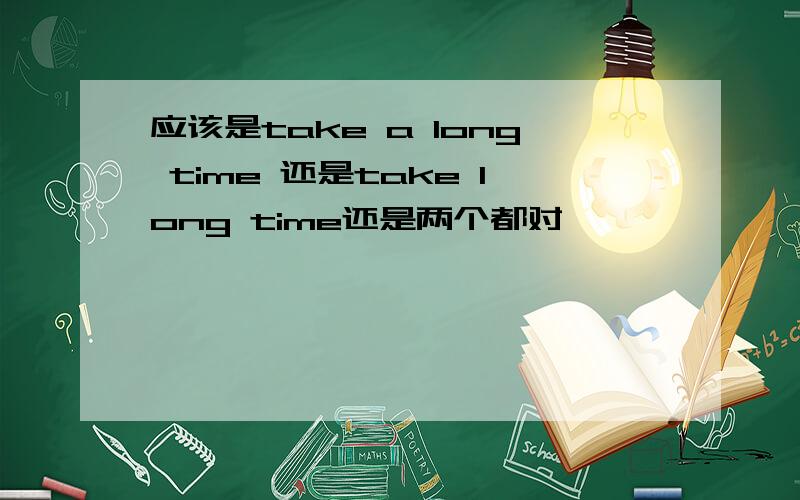 应该是take a long time 还是take long time还是两个都对