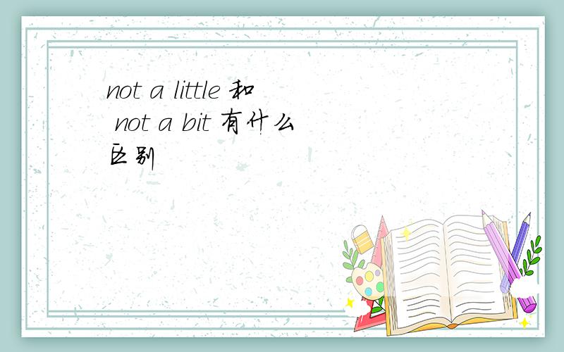 not a little 和 not a bit 有什么区别