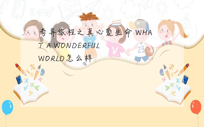 奇异旅程之真心爱生命 WHAT A WONDERFUL WORLD怎么样