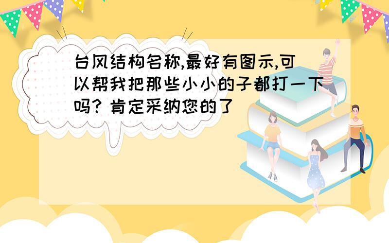 台风结构名称,最好有图示,可以帮我把那些小小的子都打一下吗？肯定采纳您的了