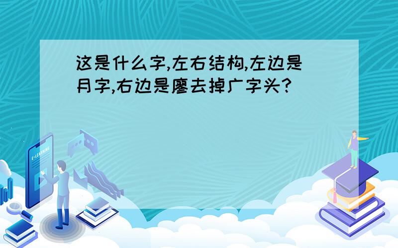 这是什么字,左右结构,左边是月字,右边是廖去掉广字头?