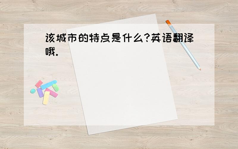 该城市的特点是什么?英语翻译哦.